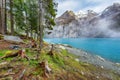 Incredible autumn view of Oeschinensee Lake