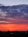 incredible blue and golden sunset landscape heavy clouds