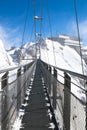 Incredible bridge at the top of the mountain Hoher Dachstein in Austria Royalty Free Stock Photo