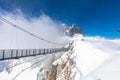 Incredible bridge at the top of the mountain Hoher Dachstein in Austria Royalty Free Stock Photo