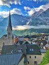 Incredible clouds over a small village Royalty Free Stock Photo