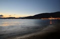 Spectacular sunset over the sea in Liguria Royalty Free Stock Photo