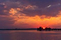 Incredible Colour Palette at Sunset (Lake Dambovita Bucharest Romania) Royalty Free Stock Photo