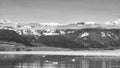 Incredible Hubbard Glacier nature in Alaska, USA. Mountain glacier calving and ice Royalty Free Stock Photo