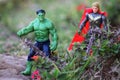 Incredible hulk & king of Asgard Thor posing Royalty Free Stock Photo
