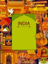 Incredible India background depicting Indian colorful culture and religion Royalty Free Stock Photo