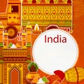 Incredible India background depicting Indian colorful culture and religion Royalty Free Stock Photo