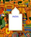Incredible India background depicting Indian colorful culture and religion Royalty Free Stock Photo