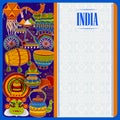 Incredible India background depicting Indian colorful culture and religion Royalty Free Stock Photo