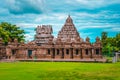 Beautiful Pallava architecture & exclusive sculptures at The Kanchipuram Kailasanathar temple, Oldest temple in Kanchipuram Royalty Free Stock Photo