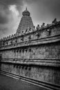 Tanjore Big Temple or Brihadeshwara Temple was built by King Raja Raja Cholan in Thanjavur, Tamil Nadu Royalty Free Stock Photo