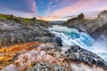 Incredible landscape scene of Geitafoss waterfall