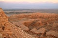 Incredible Landscape Valle de la Luna or Moon Valley in Atacama Desert before Sunset, San Pedro de Atacama, Northern Chile Royalty Free Stock Photo