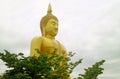 Incredible Large Golden Sitting Buddha Image at Wat Muang Temple, Ang Thong Province, Thailand Royalty Free Stock Photo