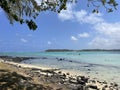 Beautiful Lagoon Blue Bay Beach Mauritius Royalty Free Stock Photo