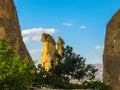 Incredible rock formations, Cappadocia, Turkey Royalty Free Stock Photo