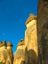 Incredible rock formations, Cappadocia, Turkey Royalty Free Stock Photo