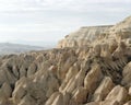 Incredible rock formations and landscape in Cappadocia, Turkey Royalty Free Stock Photo