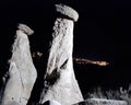 Incredible rock formations and landscape in Cappadocia, Turkey Royalty Free Stock Photo