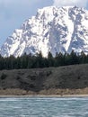 Massive snowy mountain at national park Royalty Free Stock Photo