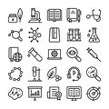 Science and Education Line Icons Set