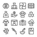 Set of Science and Education Line Icons