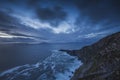 Incredible seascape at shore of Atlantic ocean in the Irish western cost near the Ring of Kerry Royalty Free Stock Photo