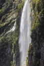 Incredible Stirling Falls with double rainbow, Milford Sound, Fiordland, South Island, New Zealand Royalty Free Stock Photo
