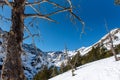 Incredible sunny day in winter in the Pyrenees in Andorra