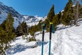 Incredible sunny day in winter in the Pyrenees in Andorra