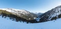 Incredible sunny day in winter in the Pyrenees in Andorra