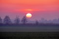 Incredible sunset in Friesland the Netherlands