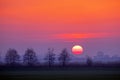 Incredible sunset in Friesland the Netherlands