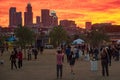 Incredible sunset over Downtown Los Angeles