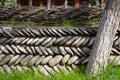 An incredible traditional Georgian stone fence made of river stones