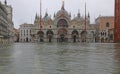 Incredible view of Basilica in Venice Italy with high water in S Royalty Free Stock Photo