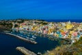 Incredible view of the beautiful Procida, Naples, Italy Royalty Free Stock Photo
