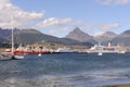view of the city of Ushuaia, the southernmost city in the world in Patagonia, Tierra del Fuego Argentina, South America Royalty Free Stock Photo
