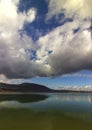 Clouds over the lake near the town of Shumen