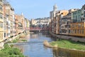 Incredible views of Girona and the Onyar river in spring