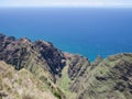 Landscape picture of the Napali coast from the Awaawapuhi Trail, Kauai Royalty Free Stock Photo