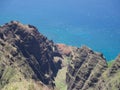 Landscape picture of the Napali coast from the Awaawapuhi Trail, Kauai Royalty Free Stock Photo