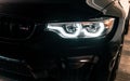 Incredibly amazing jaw dropping metallic black BMW M3 CS m power sports front car with angel lights