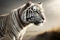 Incredibly beautiful Bengal White Tiger. Royalty Free Stock Photo