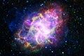 Incredibly beautiful galaxy somewhere in deep space. Science fiction wallpaper