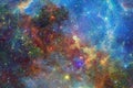 Incredibly beautiful galaxy somewhere in deep space. Science fiction wallpaper Royalty Free Stock Photo