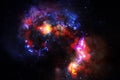 Incredibly beautiful galaxy somewhere in deep space. Science fiction wallpaper Royalty Free Stock Photo