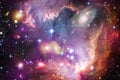 Incredibly beautiful galaxy somewhere in deep space. Science fiction wallpaper