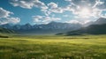 Incredibly beautiful pastures Plains and mountains Royalty Free Stock Photo