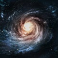 Incredibly beautiful spiral galaxy somewhere in Royalty Free Stock Photo